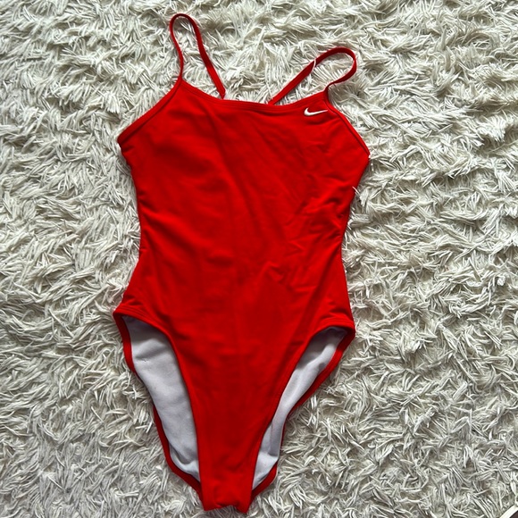 Red Nike Bathing suit - Picture 1 of 2